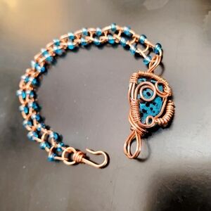 “Bonded in Blue” – Wire-Wrapped Healing Stone Bracelet From Our Forever …​